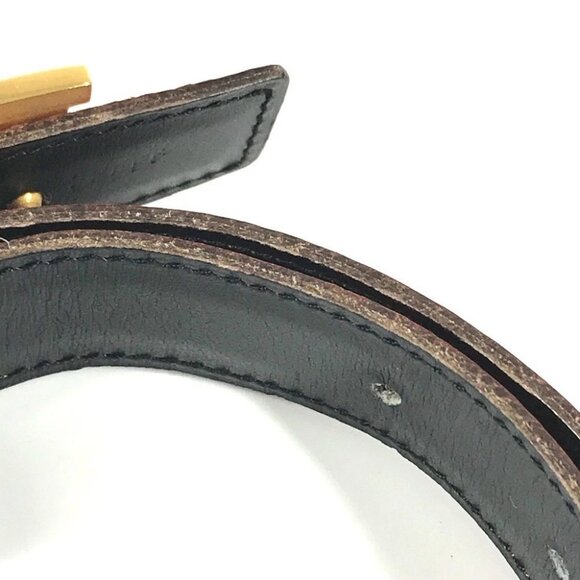 HERMES H Belt H Belt Constance Belt for bottoms belt Leather Red x Black/Gold - Picture 15 of 15